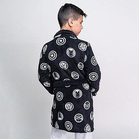 Halat baie fleece Marvel  Negru [5]