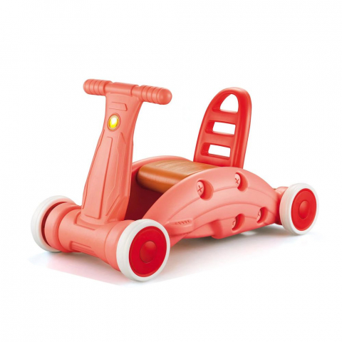 Premergătoare și antemergătoare - Premergator, Balansoar si Suport de Sprijin, Cu Roti pentru Mobilitate Usoara, Scaun Captusit si Spatar Ergonomic, Ideal pentru Invatarea Mersului Independent, Roz