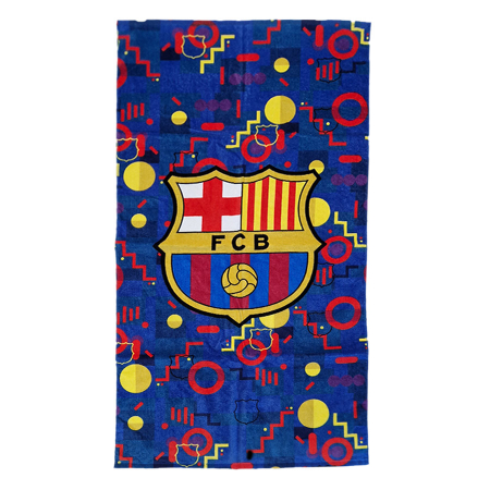 Textile - Prosop de baie, Grande, 180x100 cm, multicolor, Shapes, FC Barcelona