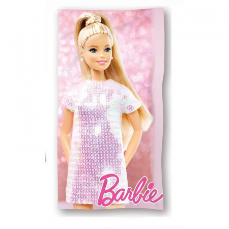 Textile - Prosop de baie pentru copii, 100% bumbac, multicolor, 70x140 cm, Barbie