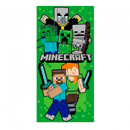 Prosoape - Prosop de baie pentru copii, multicolor, 70x140 cm, Happy, Minecraft