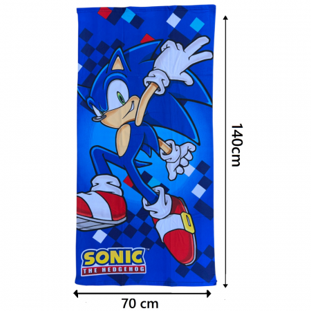 Prosop de baie pentru copii, multicolor, 70x140 cm, So fun, Sonic [1]