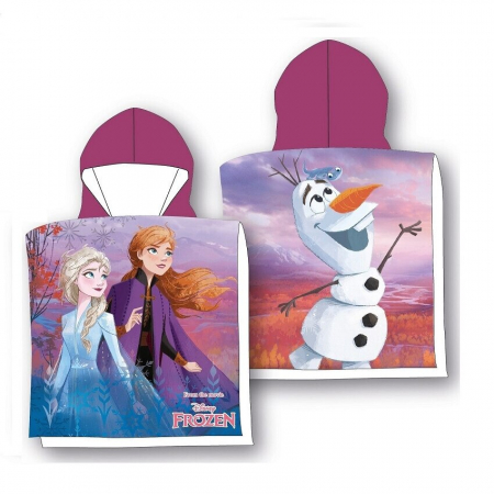 Textile - Prosop de baie pentru copii, tip poncho, 100% bumbac, multicolor, 55x110 cm, So fun, Frozen, Disney