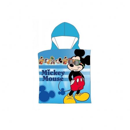 Prosoape - Prosop de baie pentru copii, tip poncho, 100% bumbac, multicolor, 55x110 cm, So fun, Mickey Mouse