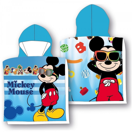 Prosop de baie pentru copii, tip poncho, 100% bumbac, multicolor, 55x110 cm, So fun, Mickey Mouse [1]