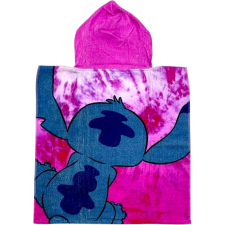 Prosop de baie pentru copii, tip poncho, 100% bumbac, multicolor, 55x110 cm, Stitch, Disney [1]