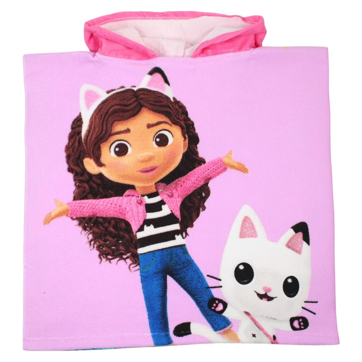 Prosoape - Prosop de baie pentru copii, tip poncho, multicolor, 50x100 cm, So fun, Gabby's Dollhouse