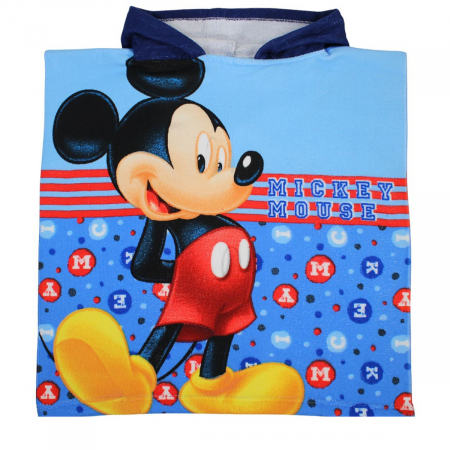 Prosoape - Prosop de baie pentru copii, tip poncho, multicolor, 50x100 cm, So fun, Mickey Mouse