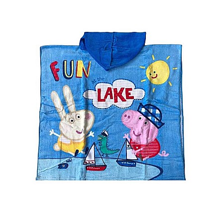 Prosoape - Prosop poncho Peppa&George 60 x 120 cm Albastru