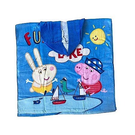 Prosop poncho Peppa&George 60 x 120 cm Albastru [1]