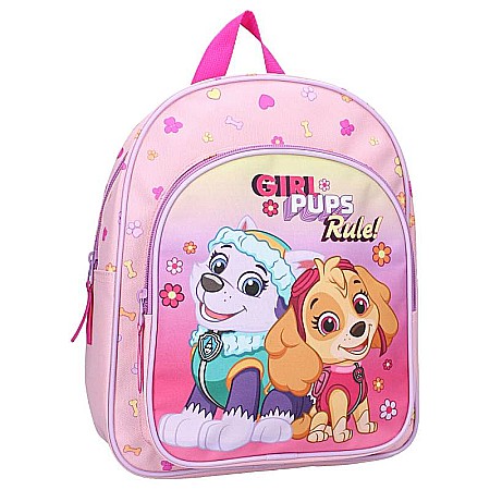 Ghiozdan cu două compartimente, multicolor, 30x25x11 cm, cu bretele ajustabile și căptușite, Paw Patrol Girl Pups Rule [4]