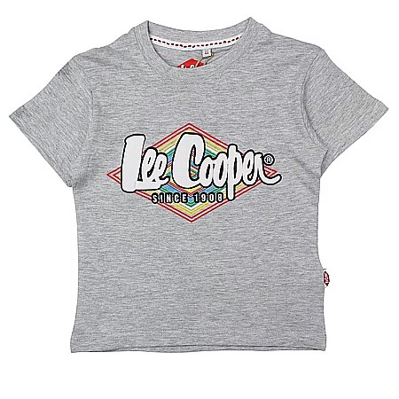 Tricouri copii - Tricou copii, 100% bumbac, gri, Lee Cooper