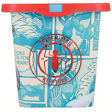 Cutie pentru depozitarea jucăriilor Stor, model Spider-Man, cu capac, 7l, multicolor, 18.5x19.2x28.7 cm [3]