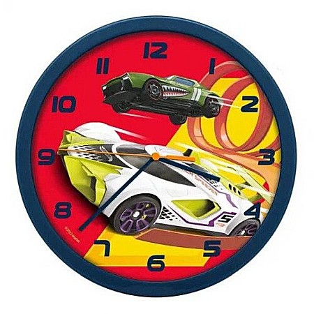 Copii - Ceas de perete, multicolor, diametru 25 cm, Hot Wheels