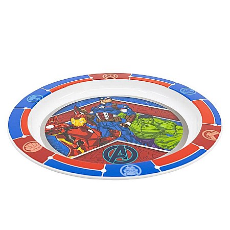 Farfurie plastic, multicolor, pentru copii, fără BPA, ce poate fi utilizată și la microunde, 23 cm, Heraldic Army, Avengers [1]