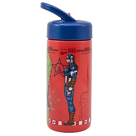 Sticle pentru lichide - Sticlă pentru apă, cu mâner, 410 ml, multicolor, plastic fără BPA, Heraldic Army, Avengers