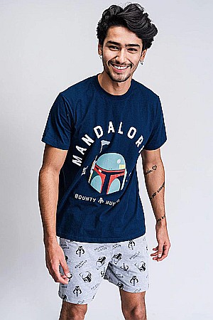 Pijama Star Wars Boba Fett cu tricou și pantaloni scurți din bumbac [1]