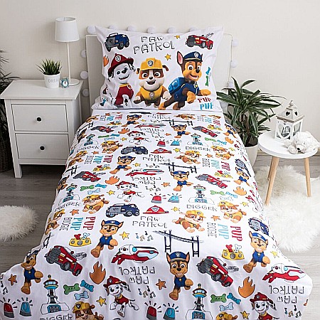 Set lenjerie pat copii, multicolor, 2 piese, 100% bumbac, 140×200 cm, 70×90, Paw Patrol, PP1070 [2]
