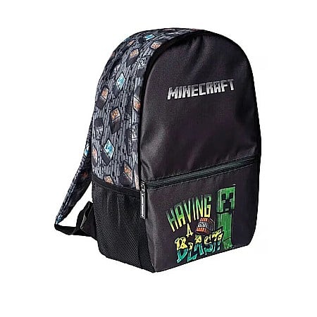 Accesorii școlare - Rucsac Minecraft having a tnt blast, Negru, 40 x 29 x 13 cm