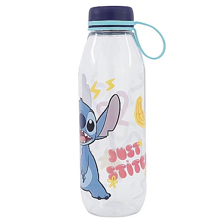 Sticle pentru lichide - Sticlă apă din plastic, fără BPA, Ecozen, cu mâner din silicon, multicolor, 650 ml, Stitch