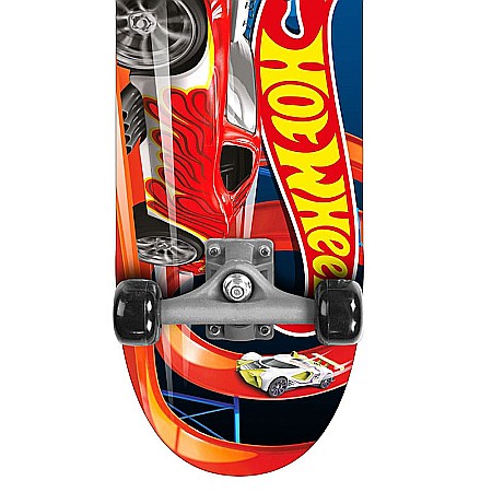 Skateboard Copii, 70 x 20cm, 9 straturi de arțar, placă antiderapantă, rulmenți Abec-5, multicolor, Hot Wheels [1]