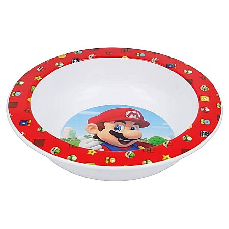 Bol plastic, multicolor, pentru copii, fără BPA, ce poate fi utilizat și la microunde, 16 cm, Super Mario [1]