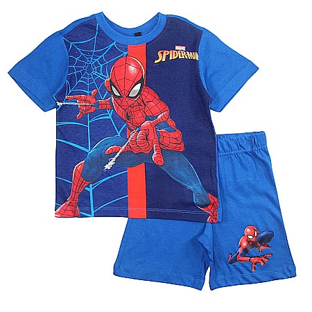 Copii - Pijamale copii cu mânecă scurtă, 100% bumbac, multicolor, Force, Spiderman, Marvel