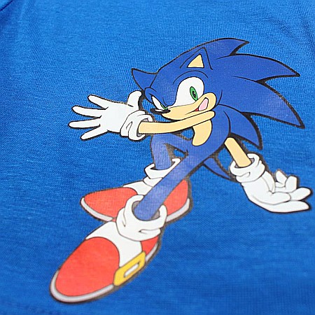 Pijamale copii cu mânecă scurtă, 100% bumbac, multicolor, Let's Go, Sonic [1]