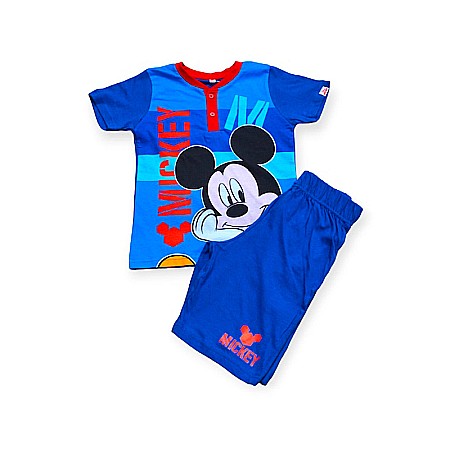 Pijamale copii cu mânecă scurtă, 100% bumbac, multicolor, Happy, Mickey Mouse [1]
