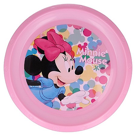 Pahare, farfurii și căni - Farfurie plastic pentru copii, multicolor, fără BPA, 21,5 cm, Minnie Mouse, Disney