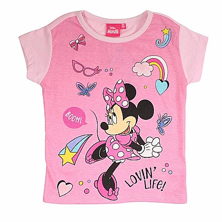 Pijamale copii cu mânecă scurtă, bumbac, multicolor, Boom, Minnie Mouse [2]
