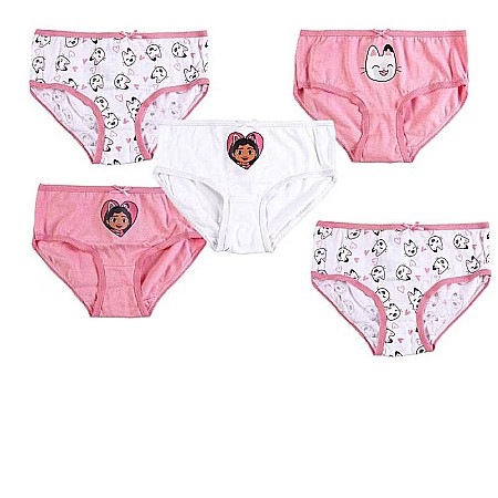 Copii - Set 5 perechi chiloți pentru copii, 100% bumbac, multicolor, Gabby's Dollhouse