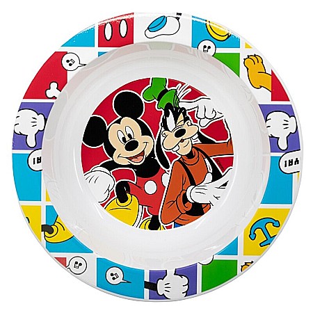 Pahare, farfurii și căni - Bol plastic, multicolor, pentru copii, fără BPA, ce poate fi utilizat și la microunde, 16 cm, Better Together, Mickey Mouse
