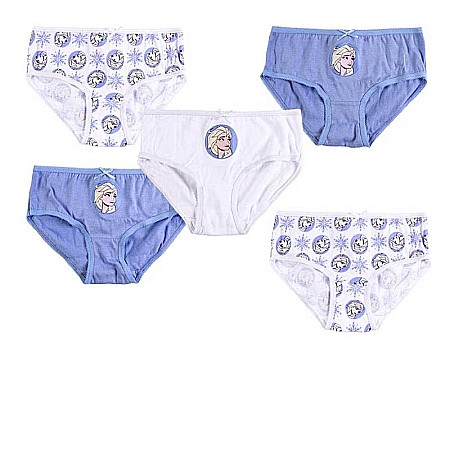 Copii - Set 5 perechi chiloți pentru copii, 100% bumbac, multicolor, Frozen