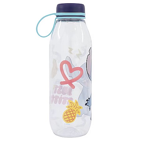 Sticlă apă din plastic, fără BPA, Ecozen, cu mâner din silicon, multicolor, 650 ml, Stitch [1]
