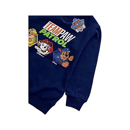 Bluză copii cu mânecă lungă, căptușeală fleece, albastru, Paw Patrol [2]