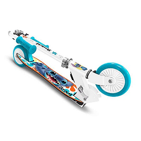Trotinetă pliabilă cu 2 roți 3 ani +, sarcina maximă 50 kg, rulmenți ABEC 5, multicolor, ghidon ajustabil, mânere pliabile, platforma antiderapantă, frână posterioară cu piciorul, Stitch [1]