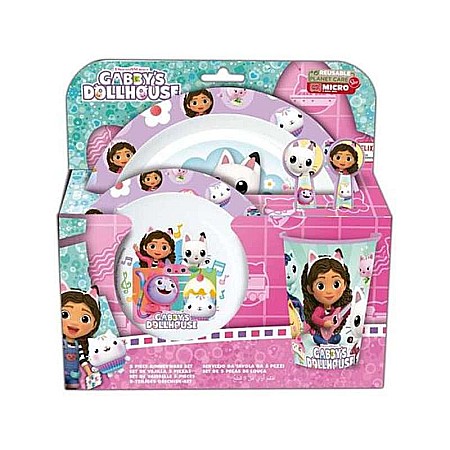Pahare, farfurii și căni - Set veselă pentru petrecere Gabby's Dollhouse, fără BPA, multicolor, 5 piese