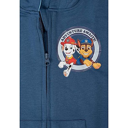 Hanorac copii cu glugă și buzunare frontale, albastru, 100% bumbac,  Paw Patrol [1]
