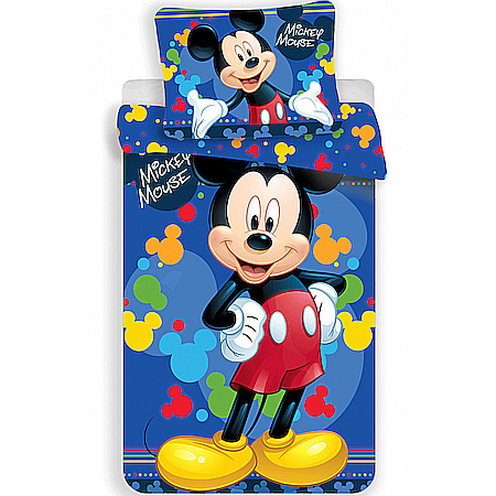 Set lenjerie pat copii multicolor, 2 piese, 140×200 cm, 70×90, Mickey Mouse, Disney, 018392 [0]