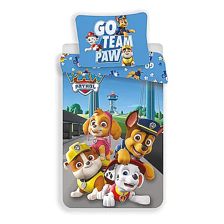 Set lenjerie pat copii, multicolor, 2 piese, 100% bumbac, 140×200 cm, 70×90, Paw Patrol, PP161 [0]