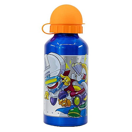 Sticlă de apă, pentru copii, din aluminiu, cu model SUPERTHINGS, 400 ml [1]