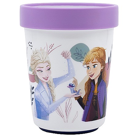 Bebeluși - Pahar plastic, 260 ml, antiderapant, multicolor, compatibil cu microunde, fără BPA, Trust, Frozen