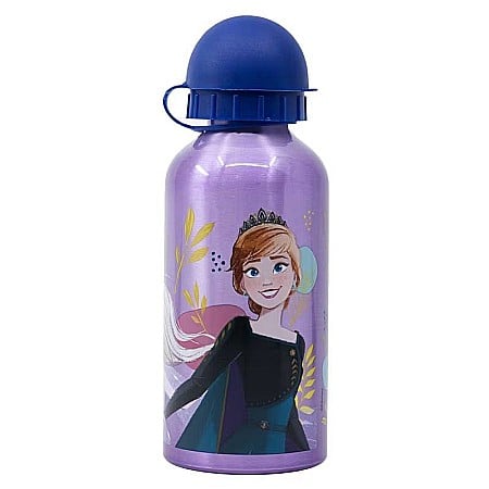Sticle pentru lichide - Sticlă de apă, pentru copii, din aluminiu, fără BPA, multicolor, 400 ml, Frozen, Disney