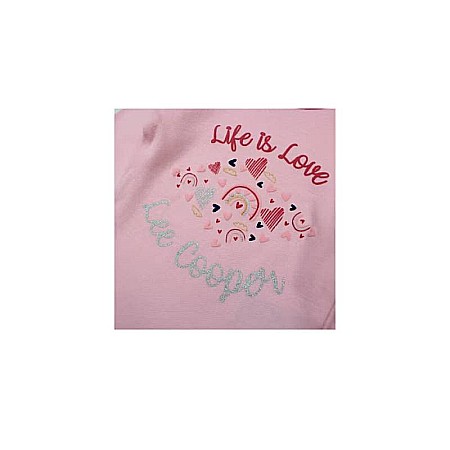 Set două body-uri copii, 100% bumbac, alb/roz, Lee Cooper [4]