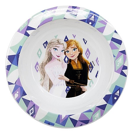 Pahare, farfurii și căni - Bol plastic, multicolor, pentru copii, fără BPA, ce poate fi utilizat și la microunde, 16 cm, Ice Magic, Frozen