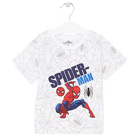 Tricouri copii - Tricou copii 100% bumbac, alb, Spiderman