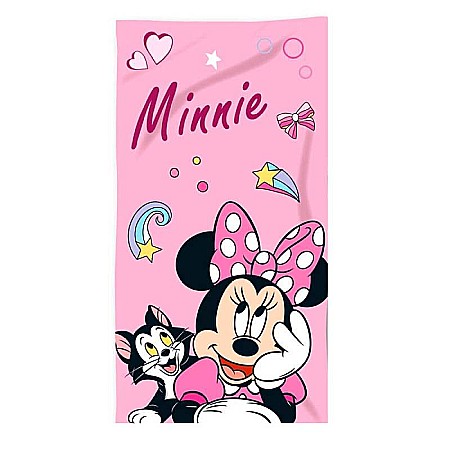 Prosoape - Prosop multicolor, 100% bumbac, 70 x 140 cm, Minnie Mouse