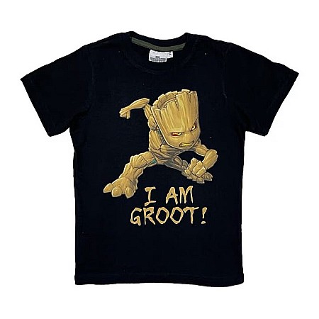 Tricouri copii - Tricou copii, 100% bumbac, I Am Groot, negru, Guardians of the Galaxy