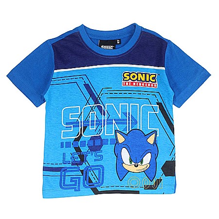 Pijamale copii cu mânecă scurtă, 100% bumbac, multicolor, Let's Go, Sonic [3]